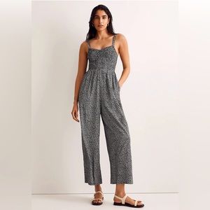 NEW Madewell Lucie Wide-Leg Jumpsuit in Micro Daisy, Medium